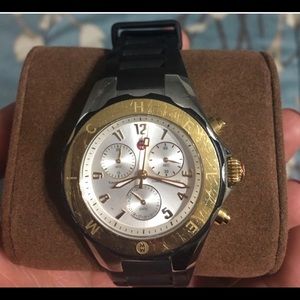 Michele Accessories - Michele Tahitian Jelly Large Black Watch Michele Accessories - Michele Tahitian Jelly Large Black Watch